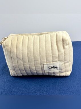 Brand New Chloé Parfum Cream Quilted Cosmetic Bag